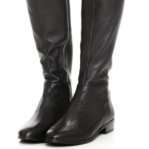 Micheal Kors Bromley leather flat boots - Picture 1 of 4